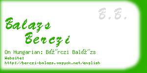 balazs berczi business card